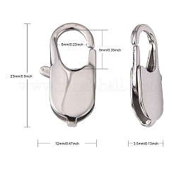 Tarnish Resistant 201 Stainless Steel Lobster Claws Key Clasps&nbsp;STAS-Q131