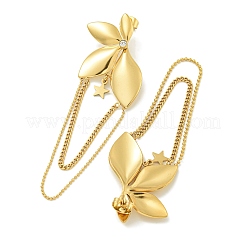 Flower Ion Plating(IP) 304 Stainless Steel Stud Earrings&nbsp;EJEW-G400-16G