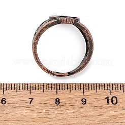 Brass Open Cuff Ring Components&nbsp;KK-U074-14R