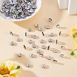 300Pcs Brass Acrylic Rhinestone Spacer Beads&nbsp;RB-ME0001-01