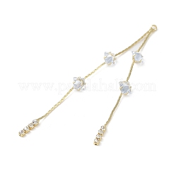 Brass Micro Pave Cubic Zirconia Big Pendants&nbsp;KK-C040-04G