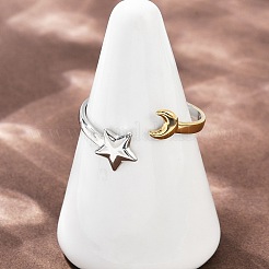 304 Stainless Steel Cuff Rings for Women&nbsp;RJEW-B133-05B