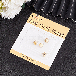 8Pcs Brass Ear Nuts&nbsp;FIND-BBC0003-57G
