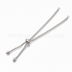 Tarnish Resistant Adjustable 304 Stainless Steel Slider Bracelets Making&nbsp;X-STAS-T050-030P