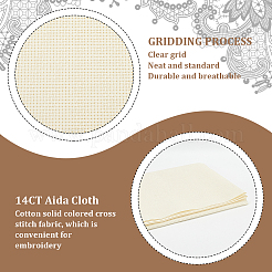 Cotton Solid Colored Cross Stitch Fabric&nbsp;DIY-WH0578-35B-02