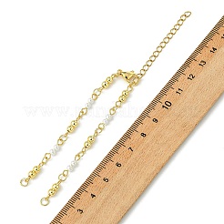 Electroplate Synthetic Non-magnetic Hematite & Shell Pearl Round Beaded Bracelet Making&nbsp;AJEW-JB01641