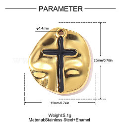 304 Stainless Steel Enamel Pendants&nbsp;STAS-OY011-61G