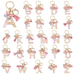 Resin & Acrylic & Faux Suede Tassel Keychain&nbsp;KEYC-YW00124-01