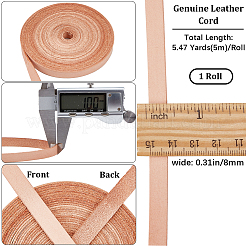 5M Flat Cowhide Leather Cord&nbsp;WL-GF0001-22B-04