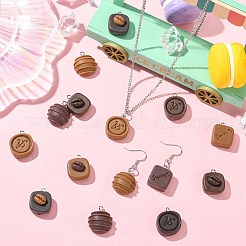 12Pcs 12 Styles Opaque Resin Pendants&nbsp;RESI-CJZ0001-09