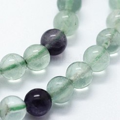 Natural Fluorite Beads Strands&nbsp;G-I199-12-4mm