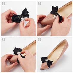 Polyester Bowknot Shoe Decorations&nbsp;AJEW-WH0323-22P