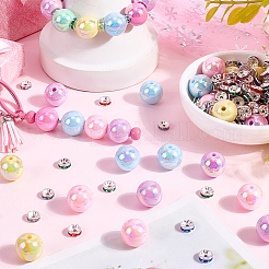 50Pcs Round Opaque Acrylic Beads&nbsp;MACR-SC0002-35