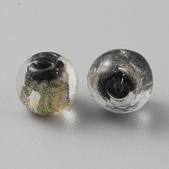 Handmade Gold Sand Lampwork Beads&nbsp;LAMP-WH0011-03A-02
