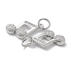 Brass Micro Pave Cubic Zirconia Pendants&nbsp;KK-R148-03P