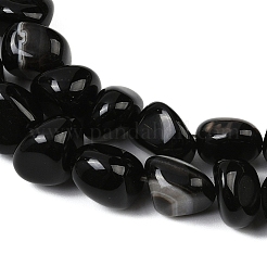 Natural Black Agate Beads Strands&nbsp;G-L630-F01-01H