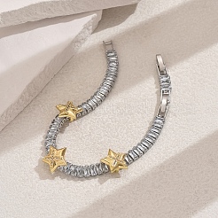 Brass Micro Pave Clear Cubic Zirconia Link Bracelets for Women&nbsp;MW2508-2