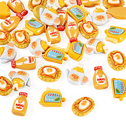 40Pcs 4 Styles Afternoon Tea Theme Opaque Resin Cabochonss&nbsp;RESI-TA0004-92