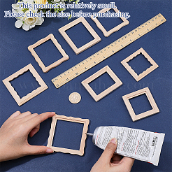 9Pcs 9 Styles Wooden Photo Frame&nbsp;DOLL-FG0001-09