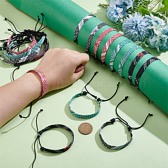 20Pcs 4 Colors Ethnic Style Polyester Cord Braided Bracelets for Men Women&nbsp;BJEW-UN0001-92