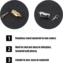 304 Stainless Steel Box Clasps&nbsp;STAS-UN0004-34