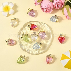 Transparent Acrylic with Alloy Pendants&nbsp;TACR-YW0003-14A