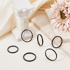 24Pxcs 6 Styles 2mm Polished Plain Dome Finger Ring for Girl Women&nbsp;RJEW-DC0001-21