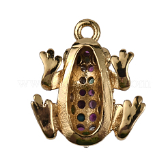 Brass Micro Pave Colorful Cubic Zirconia Chrams&nbsp;ZIRC-WH0001-02LG