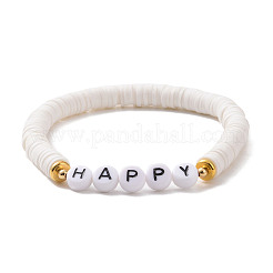 4Pcs 4 Style Polymer Clay Heishi Surfer Stretch Bracelets Set&nbsp;X1-BJEW-TA00261