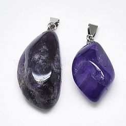 Natural Amethyst Pendants&nbsp;G-T122-32D