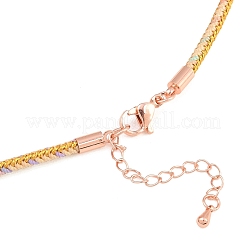 Braided Polycotton Cord Necklaces Making&nbsp;MAK-F038-B-RG