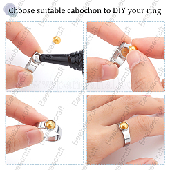 40Pcs Adjustable 304 Stainless Steel Finger Rings Components&nbsp;STAS-BBC0001-31