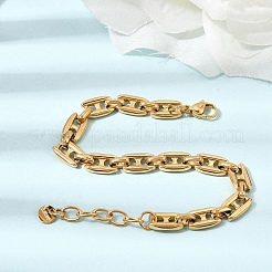 304 Stainless Steel Link Chain Bracelets for Women&nbsp;BJEW-G784-01G-02