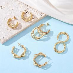 Stainless Steel Triple Line Claw Stud Earrings for Women&nbsp;JE1104A