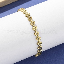 304 Stainless Steel Triangle Link Chain Bracelets for Women&nbsp;BJEW-F488-23G