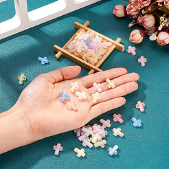 96Pcs 8 Styles Gradient Color Transparent Acrylic Beads&nbsp;OACR-TA0003-42