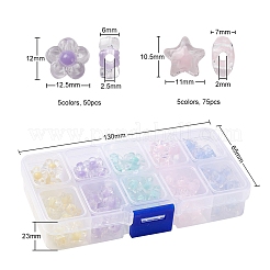 125Pcs 10 Style Transparent Acrylic Beads&nbsp;TACR-YW0001-38