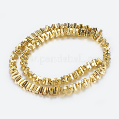 Non-magnetic Synthetic Hematite Beads Strands&nbsp;G-P338-24A-3x6mm-G