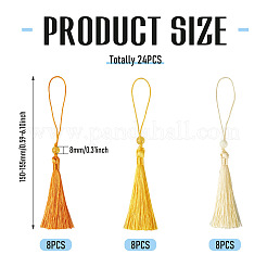 24Pcs 3 Colors Polyester Tassel Decorations&nbsp;OCOR-TADJ0007-01A