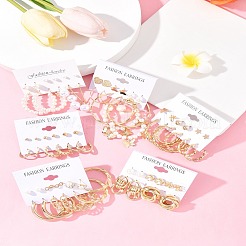 6Sets 6 Styles Alloy & Rhinestone Earring Sets for Women&nbsp;EJEW-FS0001-26