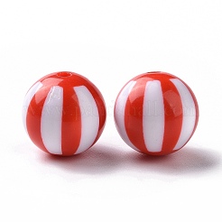 Opaque Acrylic Stripe Beads&nbsp;LS-OACR-E009-02E