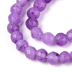 Dyed Natural White Jade Beads Strands&nbsp;G-T139-4mm-60-10