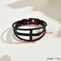 Punk Style PU Leather Braided Bracelets&nbsp;AE0334-4
