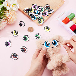 12 Pairs 6 Colors Felt Craft Doll Eye&nbsp;DOLL-WH0009-003