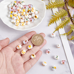 5Bags 5 Colors Handmade Porcelain Beads&nbsp;PORC-AR0001-13