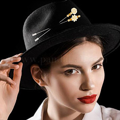 6Pcs 3 Style Flower Brass Pins&nbsp;JEWB-DR00011