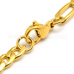 304 Stainless Steel Figaro Chain Bracelet Making&nbsp;STAS-A028-B021G