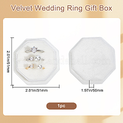 Velvet Cover Plastic Couple Ring Box&nbsp;VBOX-WH20001-02A