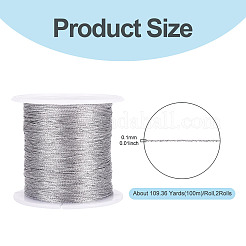 2 Rolls Round PET Metallic Thread&nbsp;MCOR-TADJ0001-01A-02