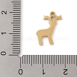Christmas Theme Ion Plating(IP) 304 Stainless Steel Enamel Pendants&nbsp;STAS-Z083-09G-02